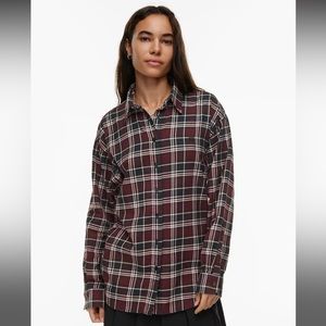 SUNDAY BEST PLAID TOP